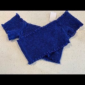 Ruched cross top
